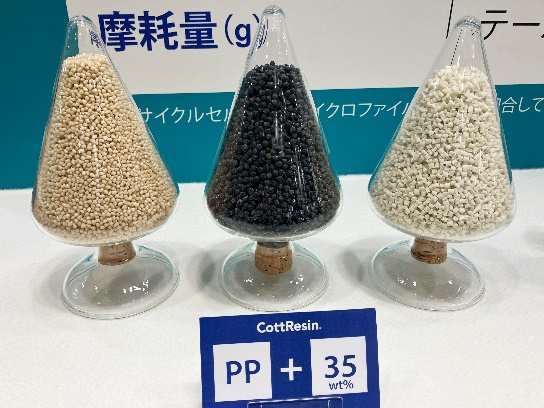 摩耗量試験結果の展示（PP+35wt%）