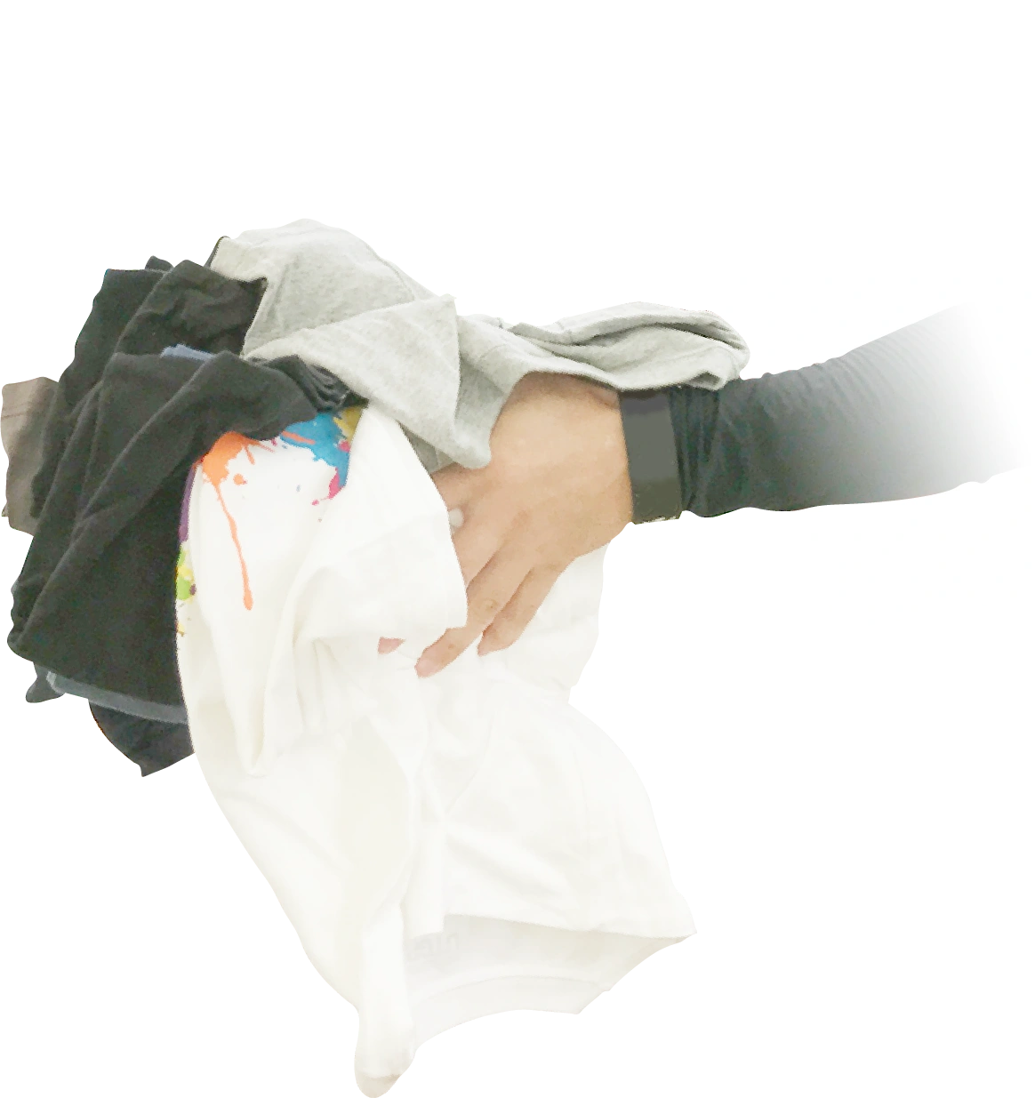 Tシャツを回収ボックスへ