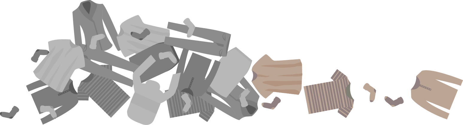 廃棄される衣類